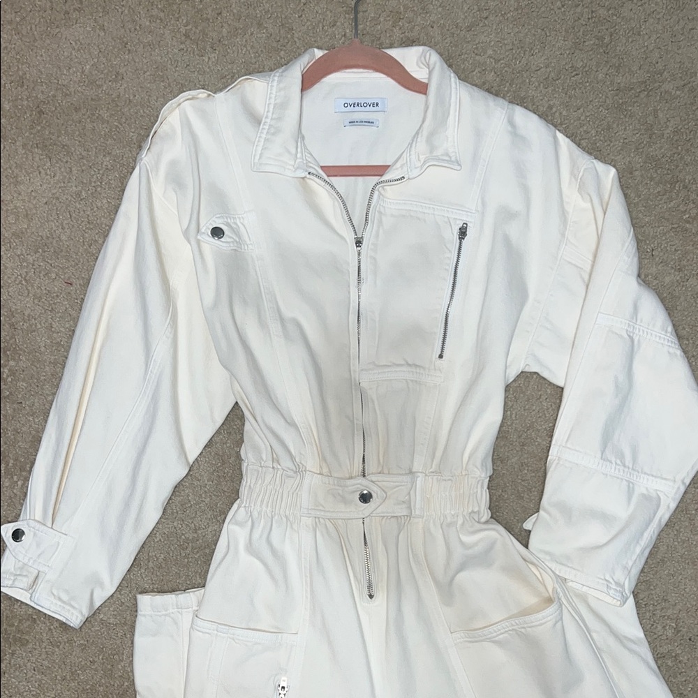 off White jean Jumpsuit - Picture 2 of 11
